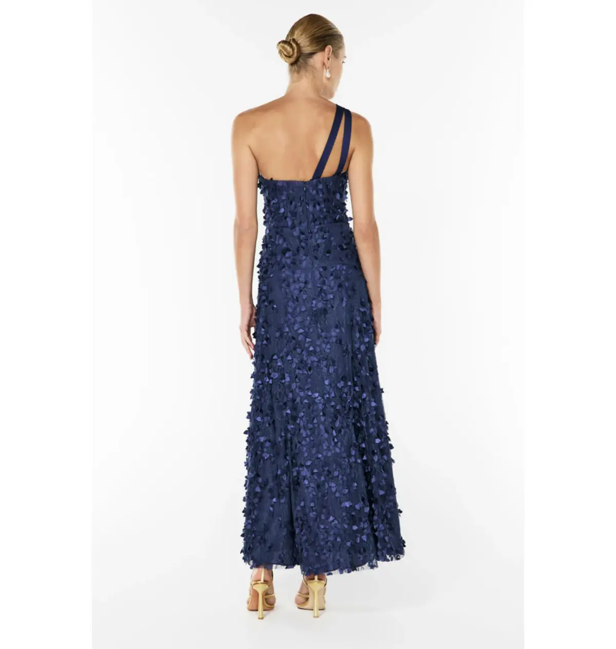 Manning Cartell Enchantment One Shoulder Dress in Royal Blue Size AU 14 - Image 4