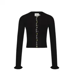 Aje Alchemy Knit Cardigan Black/Ivory Logo Size S/AU 8 for rent on The Volte - image 6