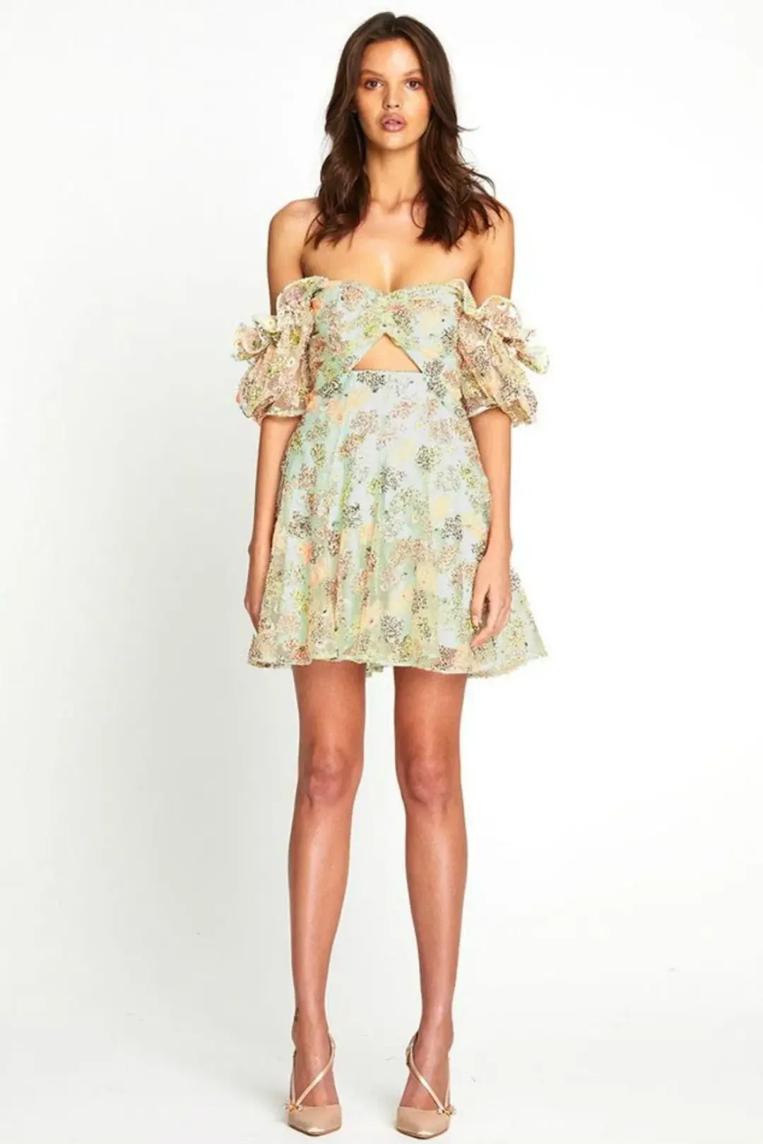 Alice McCall Celestial Mini Dress Mint Size 8 for rent on The Volte - main image