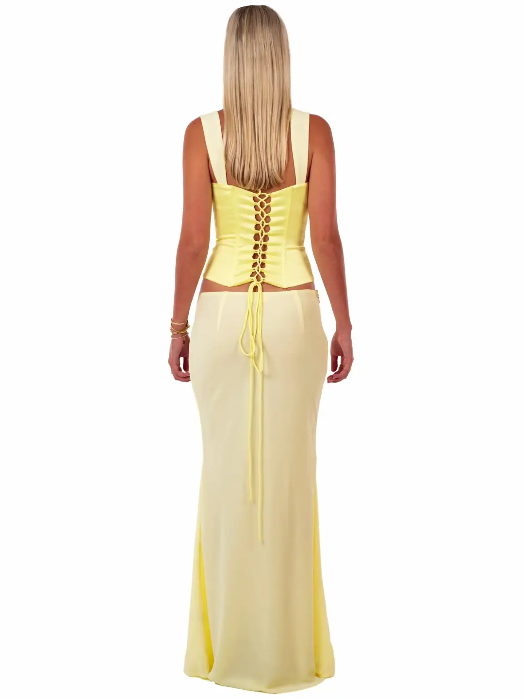 I Am Delilah Scarlett Corset & Skirt Maxi Set Butter Size AU 6 for rent on The Volte - main image