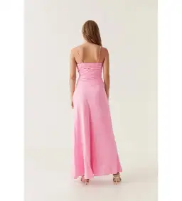 Aje Clarice Draped Maxi Dress in Bon Bon Pink Size 8 for rent on The Volte - image 3