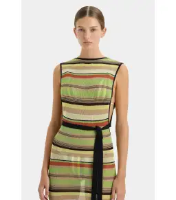 Sir The Label Coastline Tie Dress in Palm Stripe Size 4/AU 14 for rent on The Volte - image 2