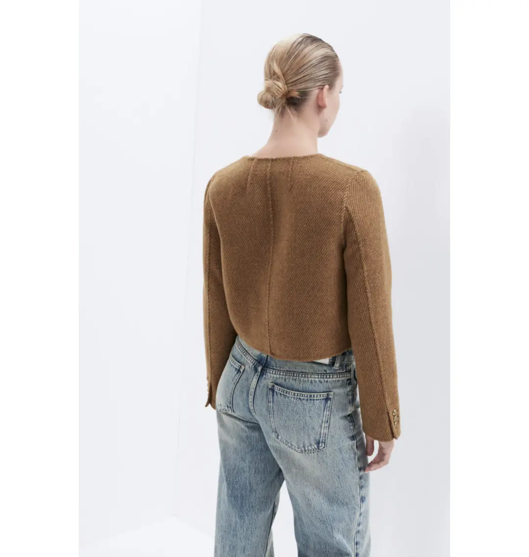 Unison Cropped Jacket Camel Size AU 8 for rent on The Volte - main image