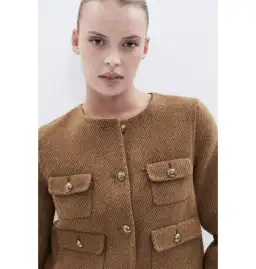 Unison Cropped Jacket Camel Size AU 8 for rent on The Volte - image 4