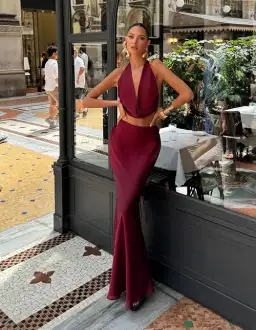 Khirzad Femme Florentina Blouse & Skirt Red Size AU 4 for rent on The Volte - image 1