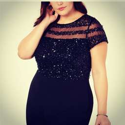 Adrianna Pappell black sequin Jumpsuit size 18 for rent on The Volte - image 2