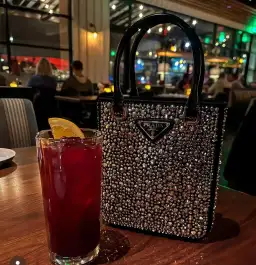 Prada Crystal Mini Tote Bag Black for rent on The Volte - image 4