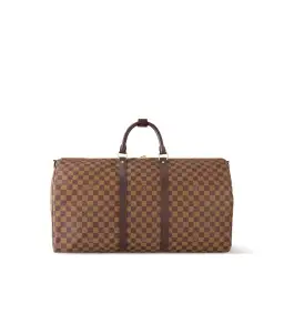 Louis Vuitton Keepall Bandoulière 55 in Damier Ebene for rent on The Volte - image 3
