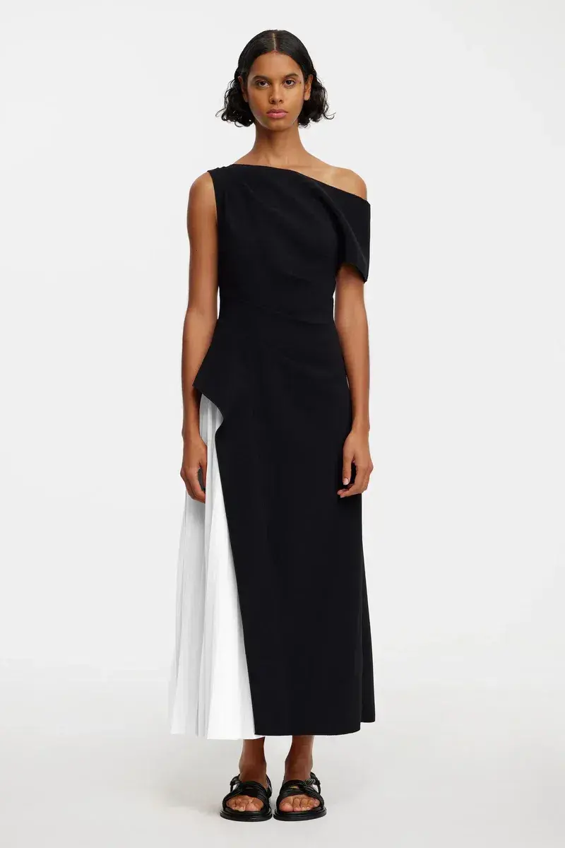 Acler Sudden Midi Dress Black Size 8 for rent on The Volte - main image