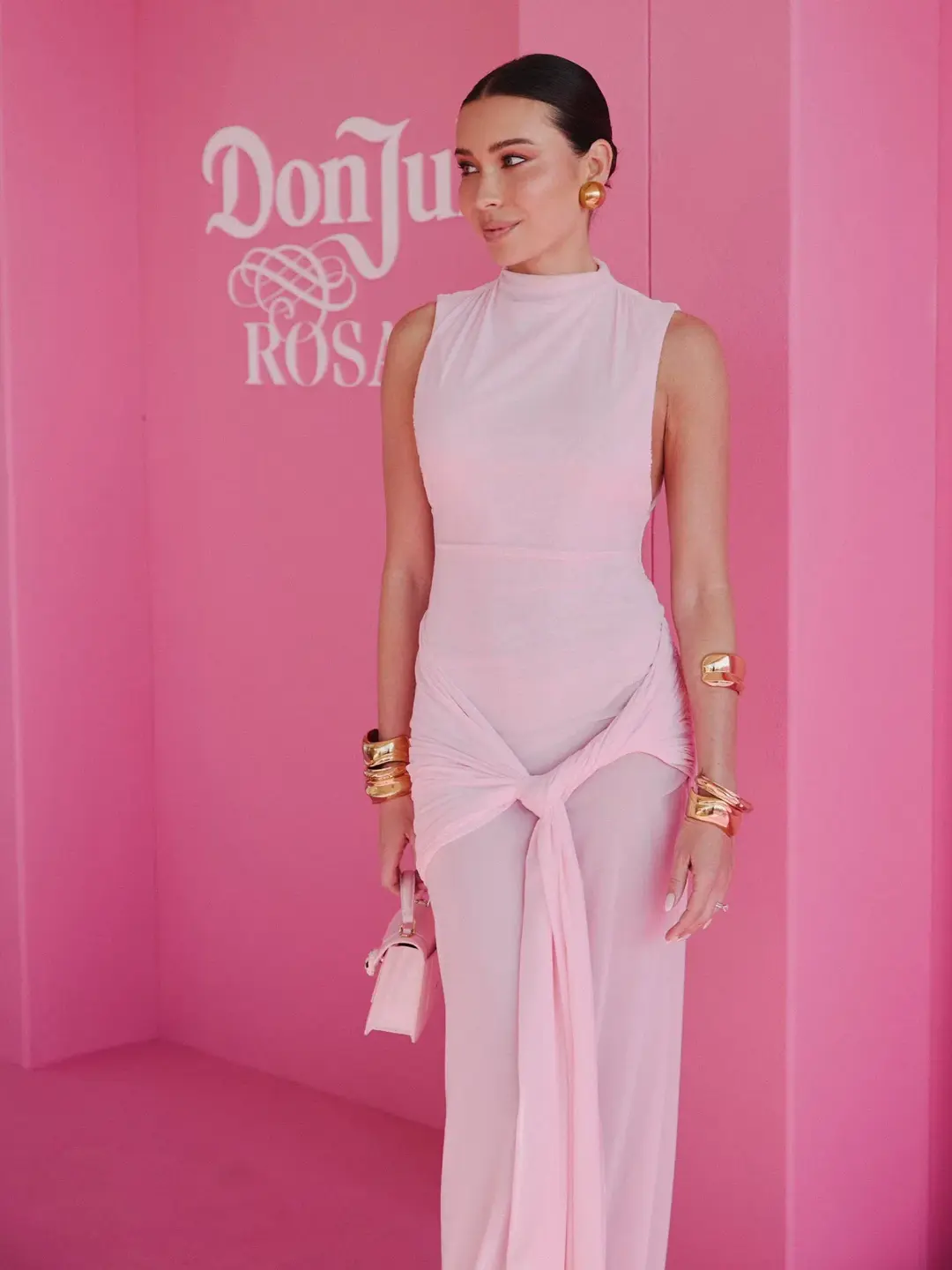 Effie Kats Roza Maxi Dress In Petal Pink Size M/AU 10 for rent on The Volte - main image