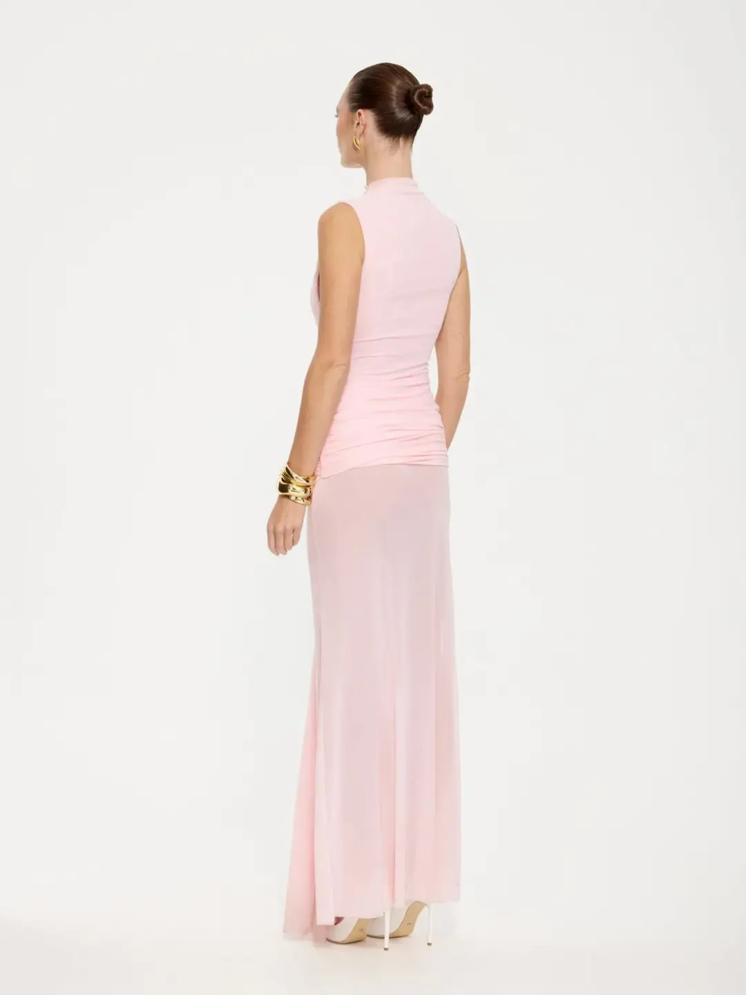 Effie Kats Roza Maxi Dress In Petal Pink Size M/AU 10 for rent on The Volte - main image