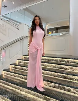 Effie Kats Roza Maxi Dress In Petal Pink Size M/AU 10 for rent on The Volte - image 9