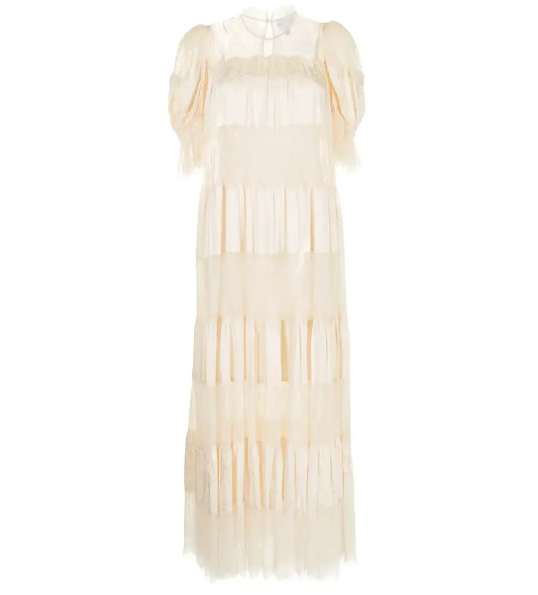 Alice McCall Sun Moon Maxi Dress in Nude Size 8 for rent on The Volte - main image