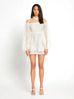 Alice McCall Moonstruck Playsuit Creme Size 8