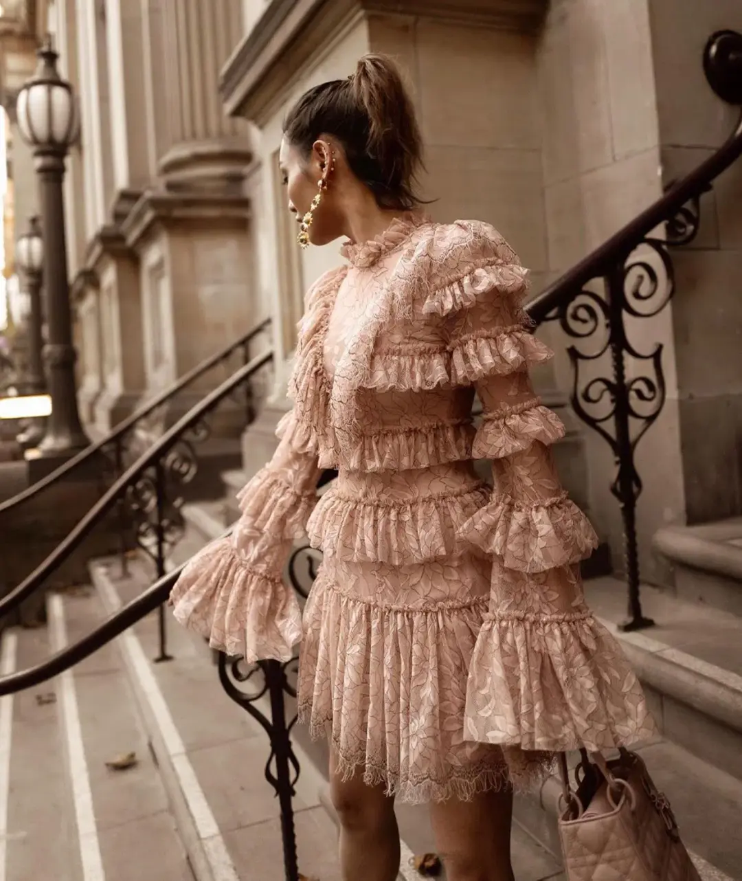 Alice McCall Calypso Mini Dress Blush Size AU 8 for rent on The Volte - main image