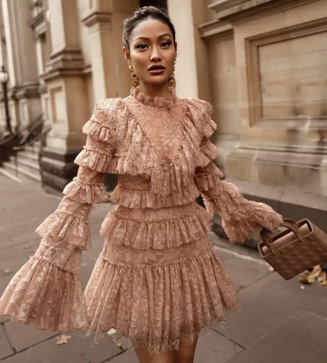 Alice McCall Calypso Mini Dress Blush Size AU 8 for rent on The Volte - main image