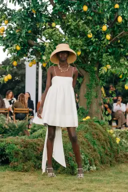 Aje Catina Bow Back Mini Dress Ivory White Size 10