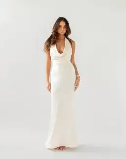Arcane Ori Danielle Maxi Dress Ivory Size 10 for rent on The Volte - image 1