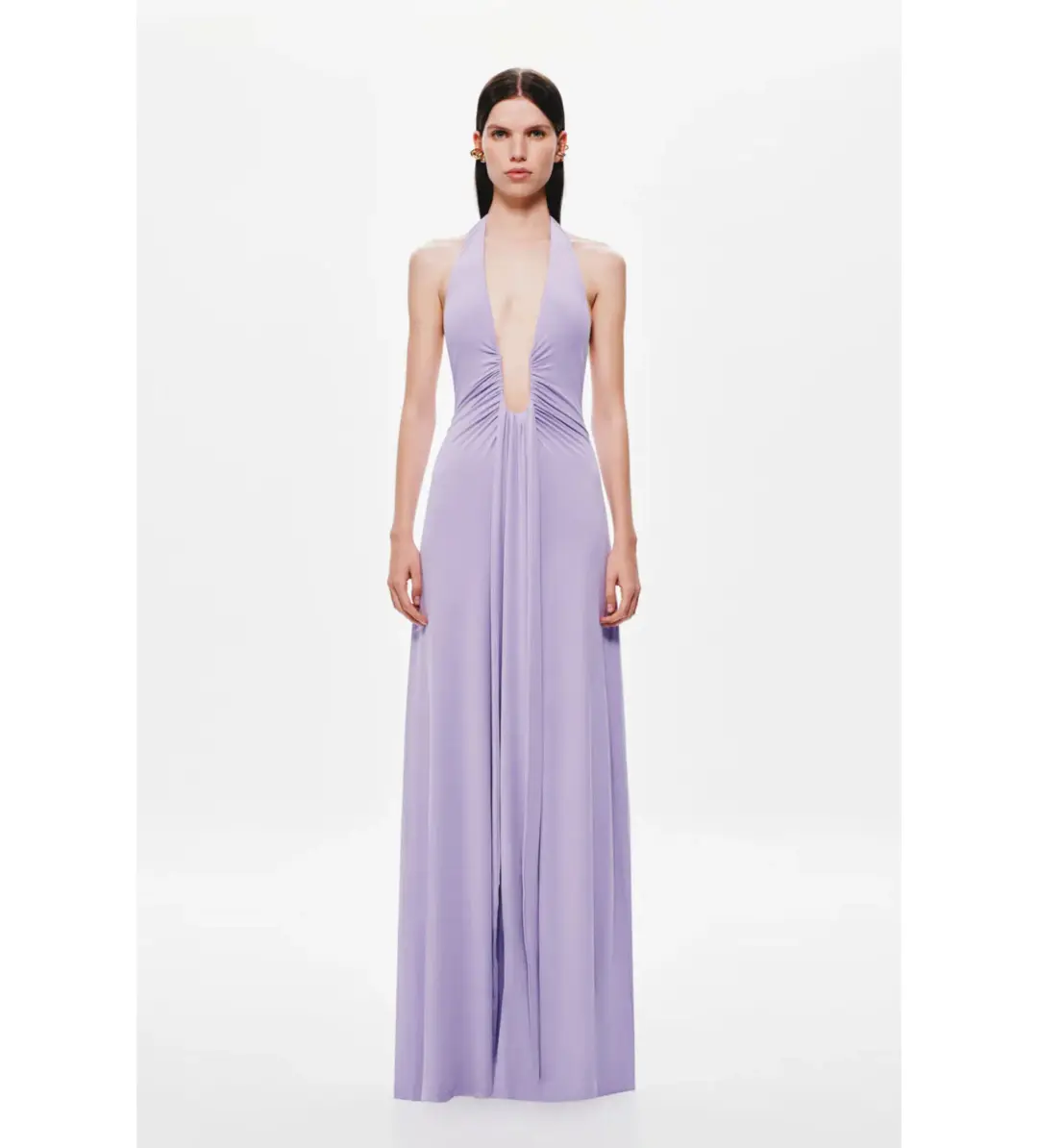 MISHA Jennifer Cupro Maxi Dress Lilac Size 10 for rent on The Volte - main image