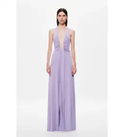 MISHA Jennifer Cupro Maxi Dress Lilac Size 10 for rent on The Volte - image 1