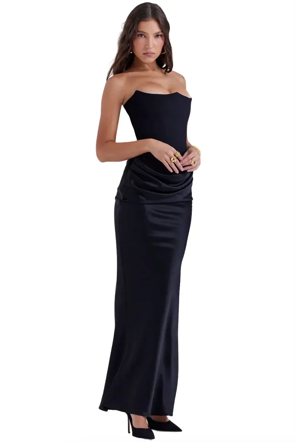 House Of Cb Persephone Dress Black Size 10 for rent on The Volte - main image