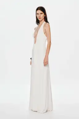 MISHA Jennifer Cupro Maxi White Size 4 for rent on The Volte - image 2
