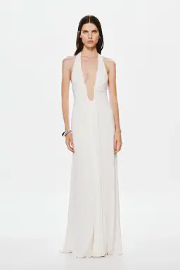 Misha Jennifer Cupro Maxi in White Size 8 for rent on The Volte - image 1