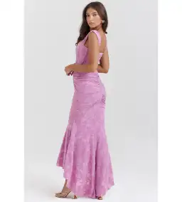 House of CB Cesca Floral Maxi Dress in Rose Pink Size 8/S for rent on The Volte - image 3
