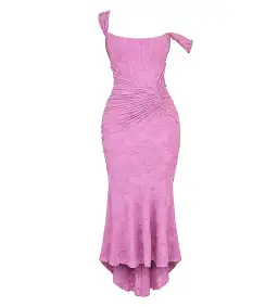 House of CB Cesca Floral Maxi Dress in Rose Pink Size 8/S for rent on The Volte - image 5