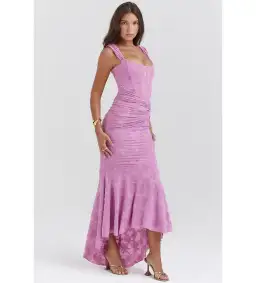 House of CB Cesca Floral Maxi Dress in Rose Pink Size 8/S for rent on The Volte - image 2