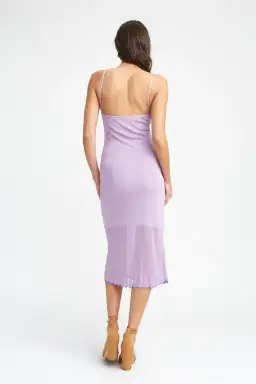 Kookai Marrakesh Knit Midi Dress Lilac Size 8 for rent on The Volte - image 2