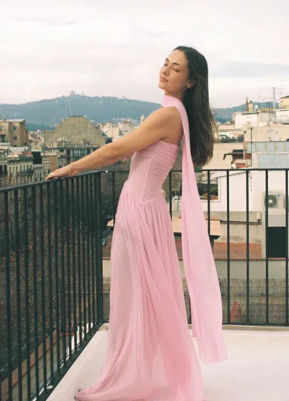 Raphaella Santana Ophelia Dress in Pink Size XS / AU 6 for rent on The Volte - main image