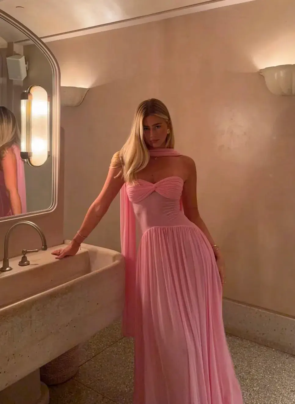 Raphaella Santana Ophelia Dress in Pink Size XS / AU 6 for rent on The Volte - main image