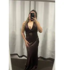 Ruth Tarvydas Goddess Gown Brown Size AU 10