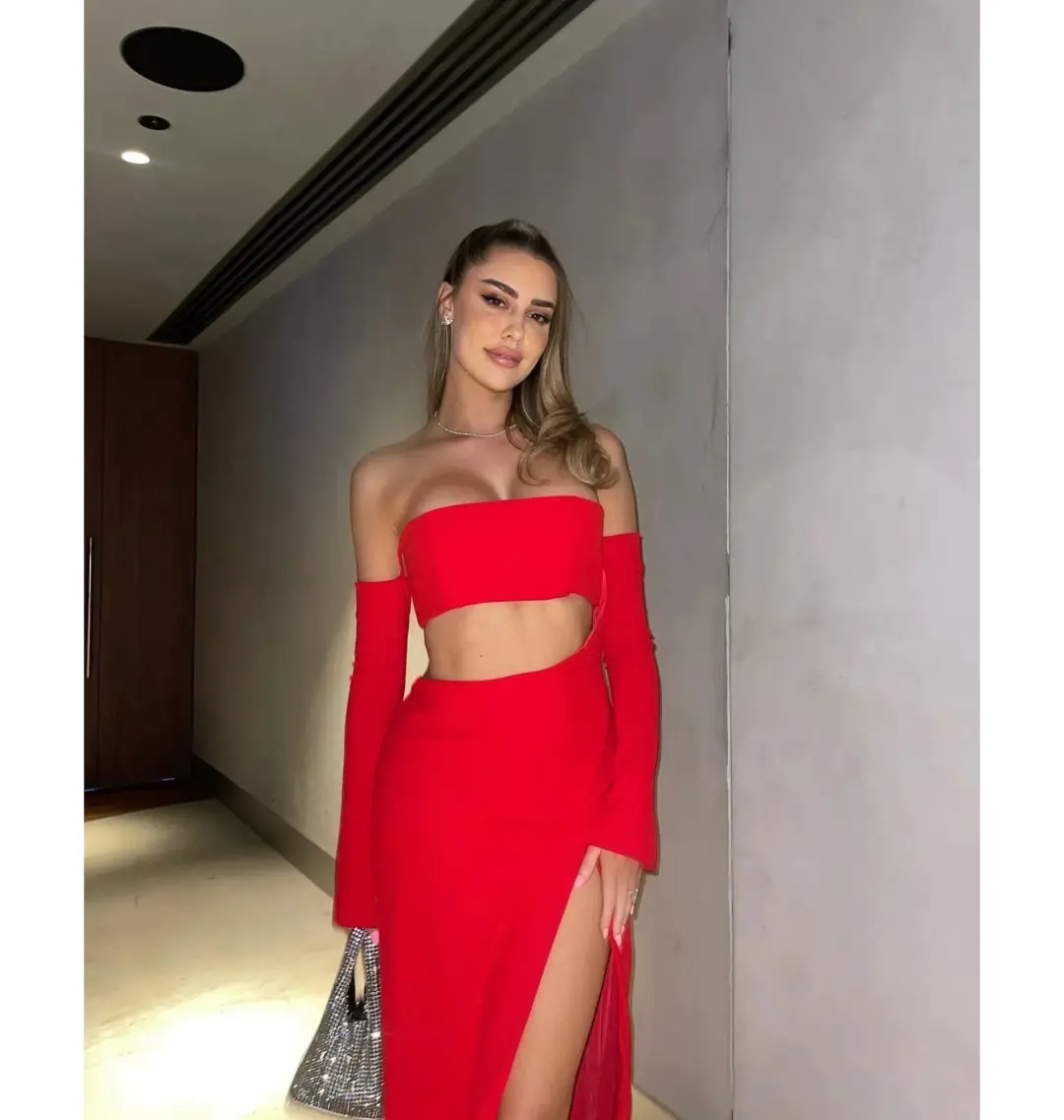 Effie Kats Hall Of Fame Gown Red Size AU 8 for rent on The Volte - main image