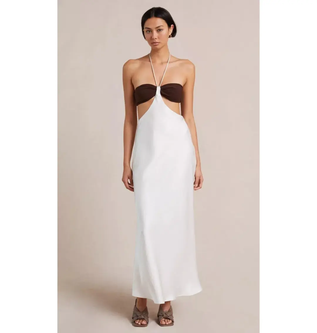 Bec and Bridge Nadia Cut Out Midi Dress White Size 8 for rent on The Volte - main image