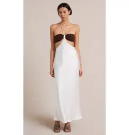 Bec and Bridge Nadia Cut Out Midi Dress White Size 8 for rent on The Volte - image 1