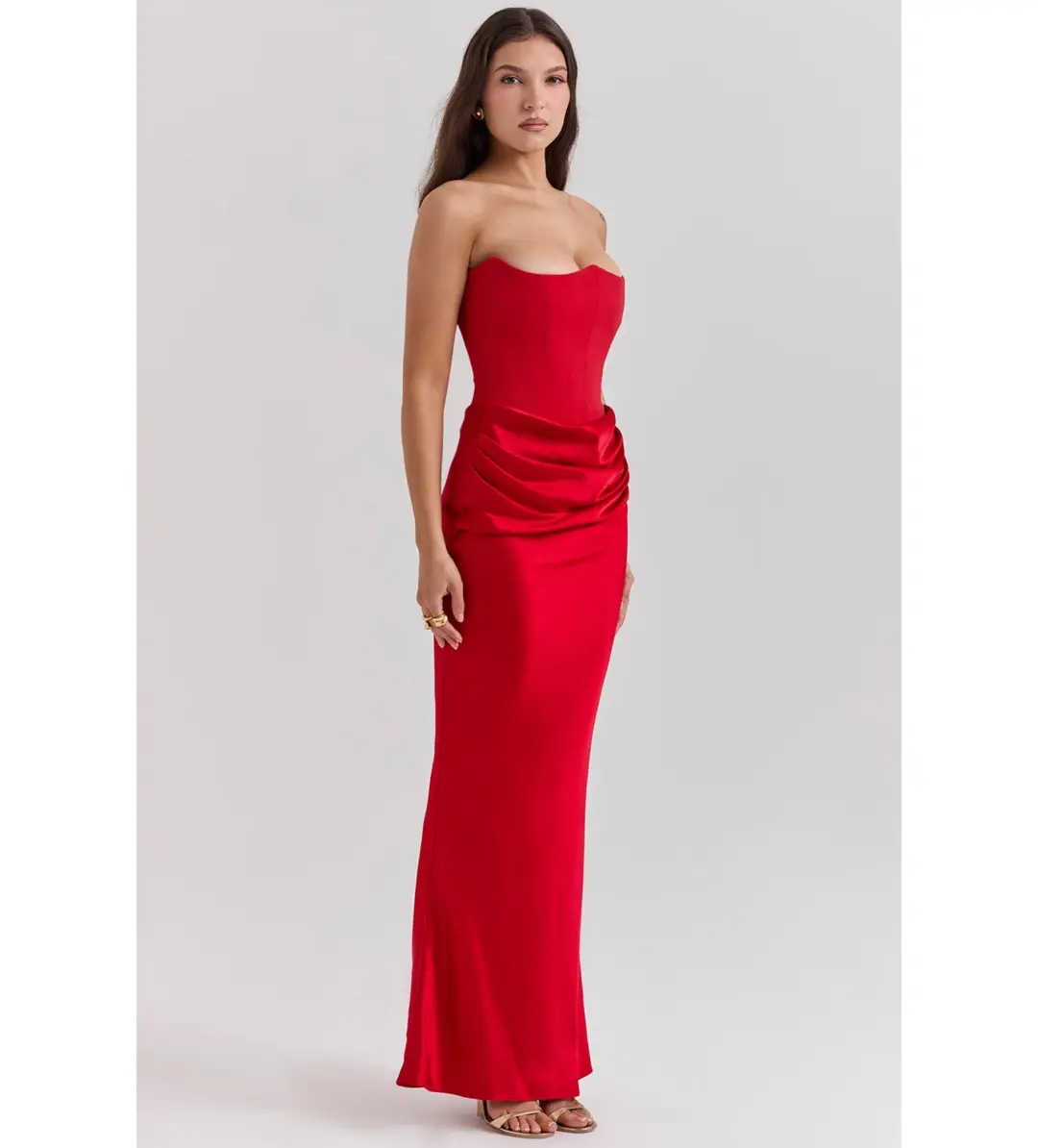 House of CB Red Persephone Dress in Red Size Small / AU 8 for rent on The Volte - main image