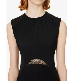 Camilla and Marc Angelo Lace-Skirt Woven Maxi Dress Black Size AU 8 for rent on The Volte - image 4