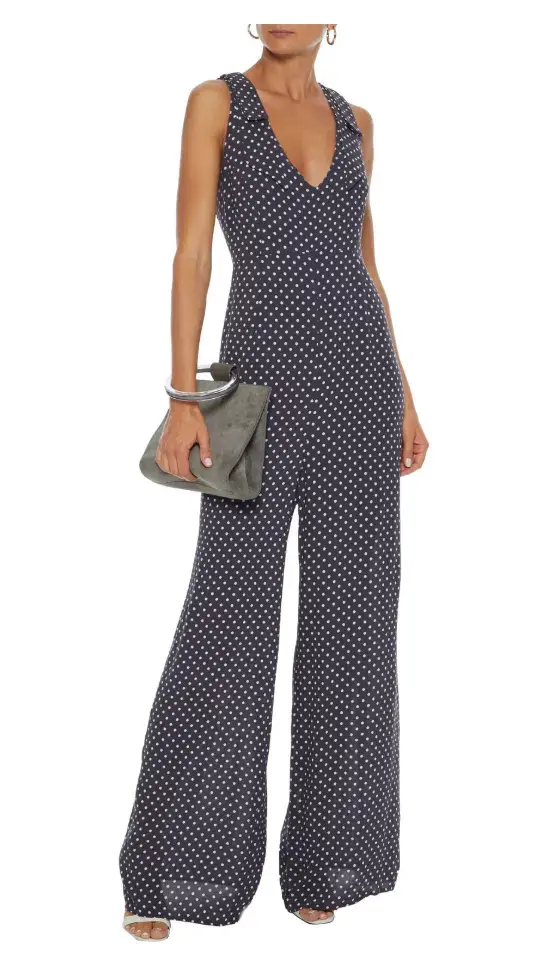 Zimmermann Polka Dot Wide Leg Jumpsuit Size 8/S for rent on The Volte - main image