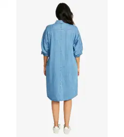 Ping Pong Woodstock Knee-Length Dress Chambray Size AU 16 for rent on The Volte - image 4