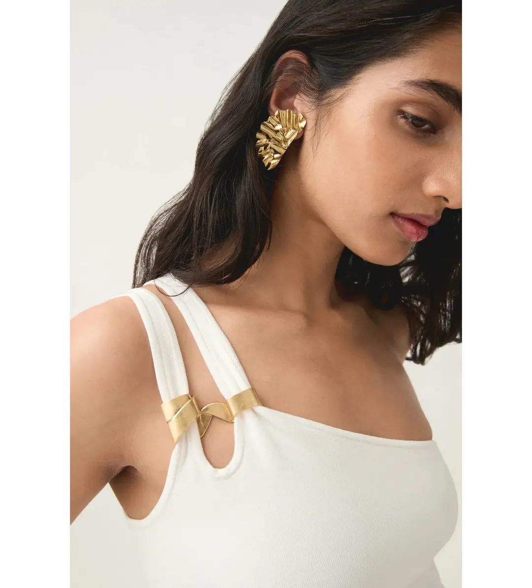 Aje Vibrancy Knit Sleeveless Top Ivory Size M/AU 10 for rent on The Volte - main image