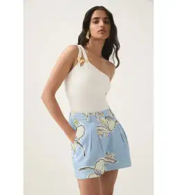 Aje Vibrancy Knit Sleeveless Top Ivory Size M/AU 10 for rent on The Volte - image 2