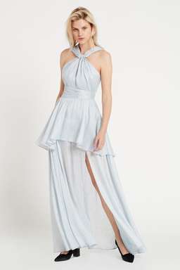 Aje Fraser Maxi Dress Blue Size 8 for rent on The Volte - image 4