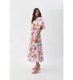 Aje Fleur Midi Dress Collage Floral Size AU 12 for rent on The Volte - image 2