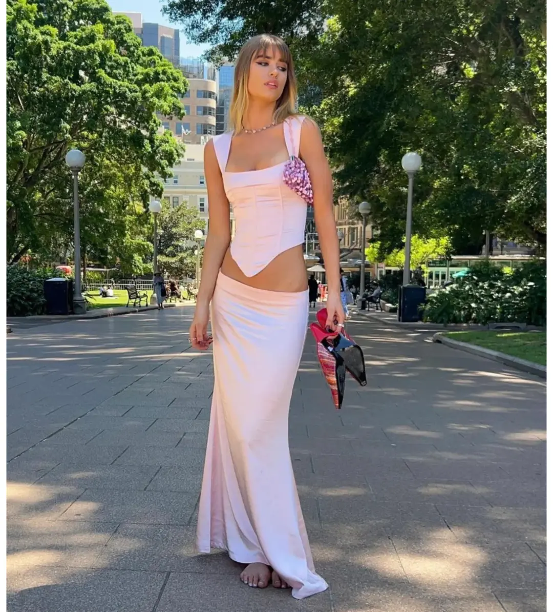 I am Delilah Valerie Corset and Maxi Skirt Set Petal Size S/AU 8 for rent on The Volte - main image