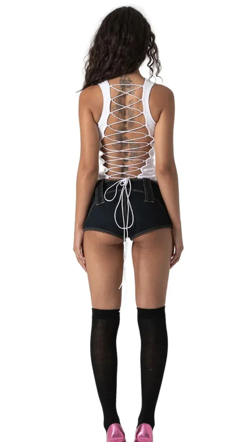 Bye Bambi Yurah Singlet in White Size 8/S - Image 3