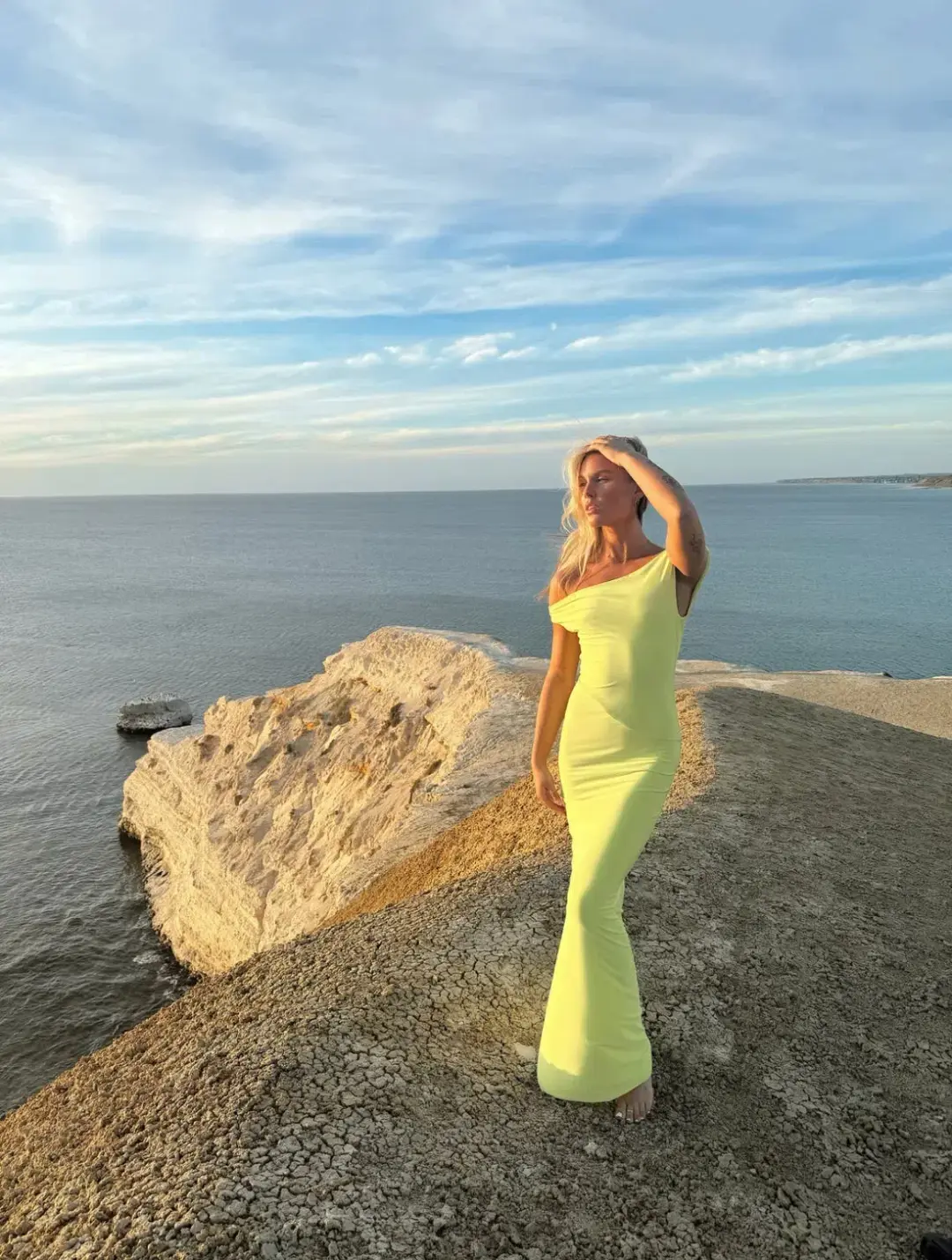 Natalie Rolt Bettina Gown Citron Size AU 8 for rent on The Volte - main image