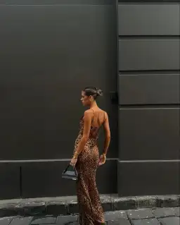 Rat And Boa Valentina Maxi Dress in Leopard Print Size XS/AU 6 for rent on The Volte - image 3