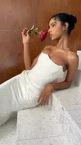 House of Cb Strapless Corset Dress Ivory Size XS / AU 6 for rent on The Volte - main image